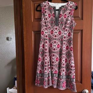 Maggie London Sleeveless Fully Lined Print Dress Size 6